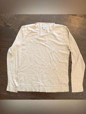 J.Crew Lightweight Teddy Crewneck Sweater in Oatmeal